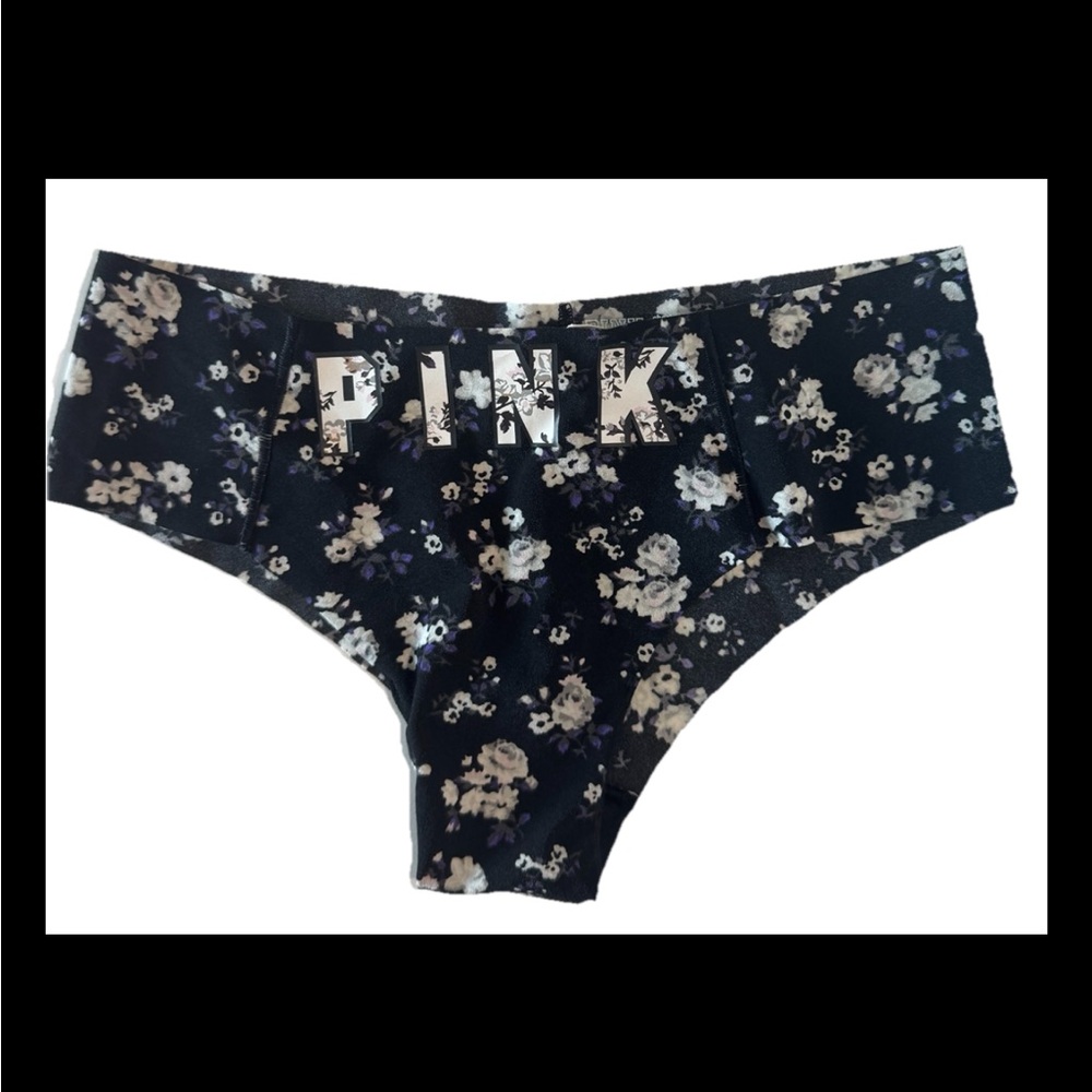 Pink Victoria’s Secret S Thing Black No Show Floral Chrekster S